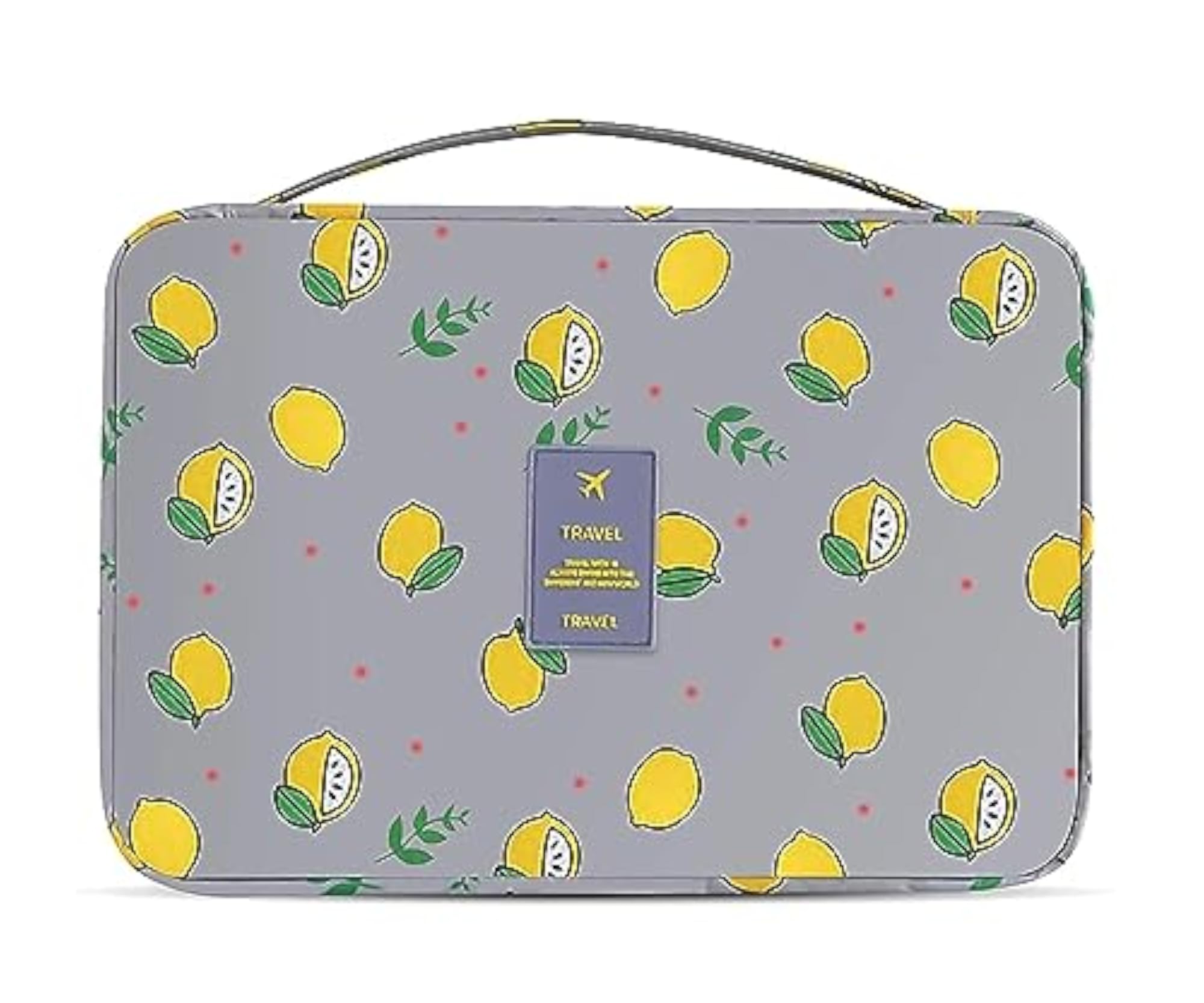 Hanging Travel Toiletry Bag Organizer for Women, Grey Lime